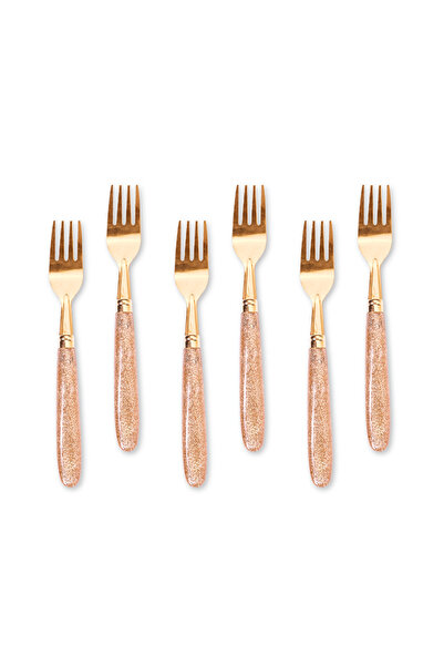 Generic Set of 4 shiny handle forks