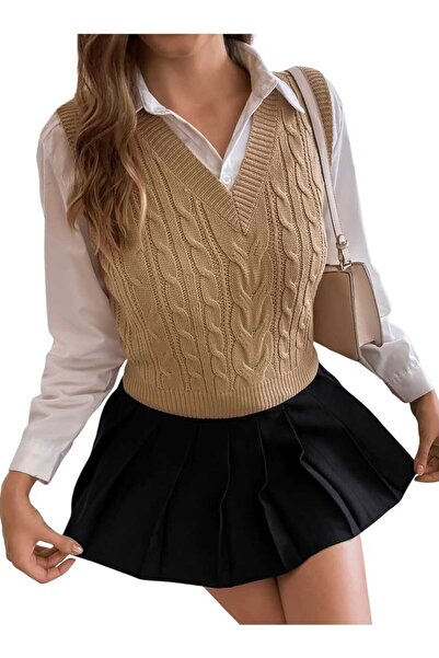 youknitwear you Cameron 100% Cotton V-Neck Women's Sweater