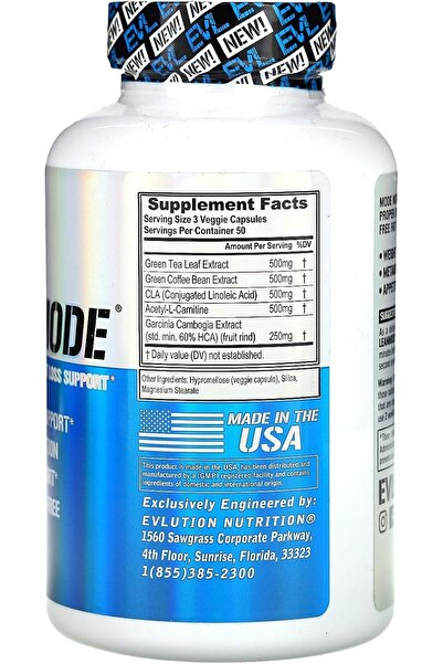 Evlution LeanMode Unisex Capsules - 150 Capsules (EVL, Collagen)