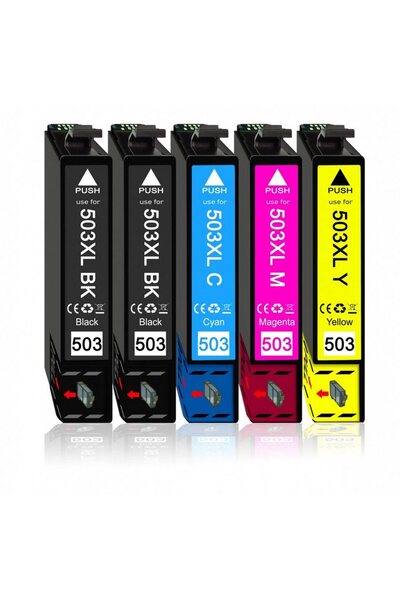 Propart Set de 5 Cartuse Cerneala T503XL Negru, Albastru, Rosu, Galben 13 ml ...