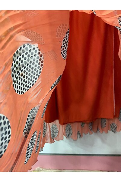 edu collection Fusta CLOCHETĂ cu căptușeală din șifon cu model