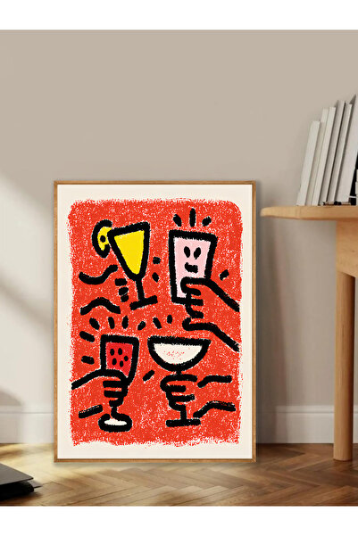 Tuba Decor Tablo dintr-o singură bucată cu rame din lemn pentru sufragerie, s...