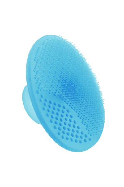 TrioStore Mini silicone disk-type facial brush for face and skin cleansing, facial massage, Blue