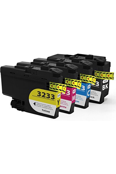 Propart Set of 4 Ink Cartridges LC3233 Black 65 ml 3000 Pages, Blue, Red, Yellow 16 ml 1500 Pages C