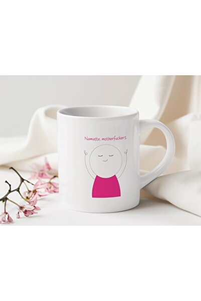 Beramussa كوب مكتوب عليه هاونور للتأمل – تصميم رسم يوغا ممتع – هدية