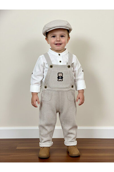 HLS KIDS Erkek Bebek Şapkalı Tulum Seti – Şık Günlük Kombin