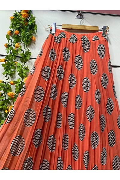 edu collection Fusta CLOCHETĂ cu căptușeală din șifon cu model