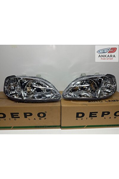 Depo HONDA CİVİC İES HATCHBACK 1999-2001 FAR LAMBASI SAĞ-SOL TAKIM (MAKYAJLI ...