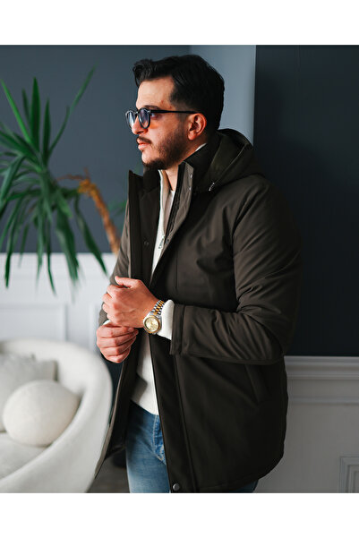 Avni Ceylan Men's Nordic Pro Hooded Premium Parka Coat Water Repellent Smart Fabric