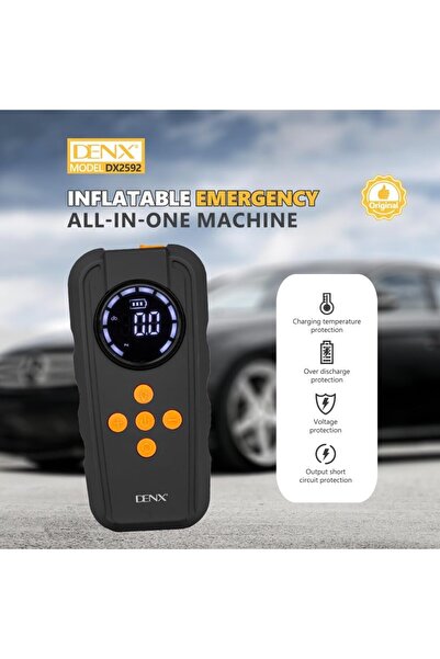 Denx Car jump starter (2000 amps), powerful 150 PSI air blower, and 6000mAh power bank