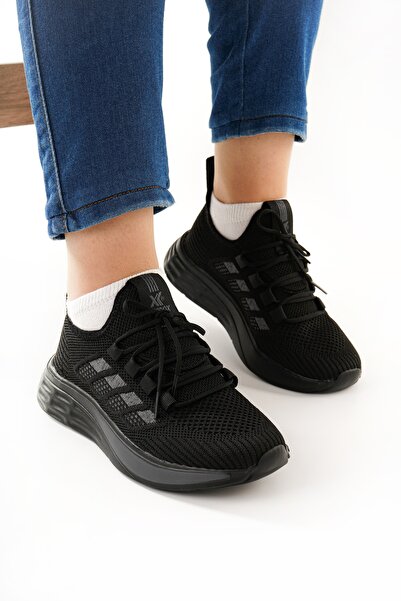 Babetty Unisex Orthopedic Light Sole Striped Detail Lace-Up Knitwear Casual Sports Shoes Breathable