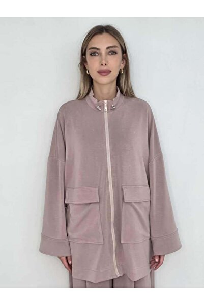 Garzia Fermuarlı Kadın Örme Ceket