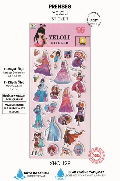 Mielibon Göz Alıcı Sahne Elbiseleri Sticker Seti – Renkli Fantastik Karakter Çıkartmaları