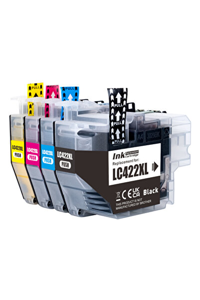 Propart Set of 4 LC 422XL Inkjet Cartridges Black, Blue, Red, Yellow 7500 Pages Multicolor Compatible Brot