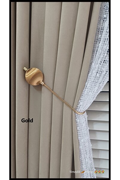 venedik home New Metal Ghost Hook Mounted on Cornice Gold & Gold 1 Piece (Easy Installation Without Drilling)