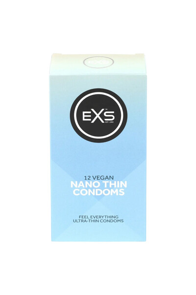 EXS Prezervative vegane ultra subtiri Nano Thin 12 buc
