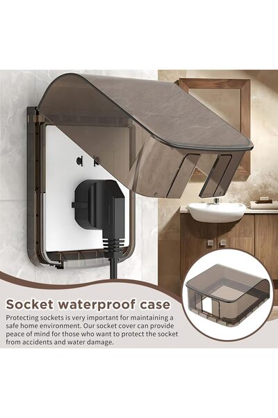 Generic 2-Pack Waterproof Wall Socket Covers, Childproof Electrical Outlet Protector - Nalakal