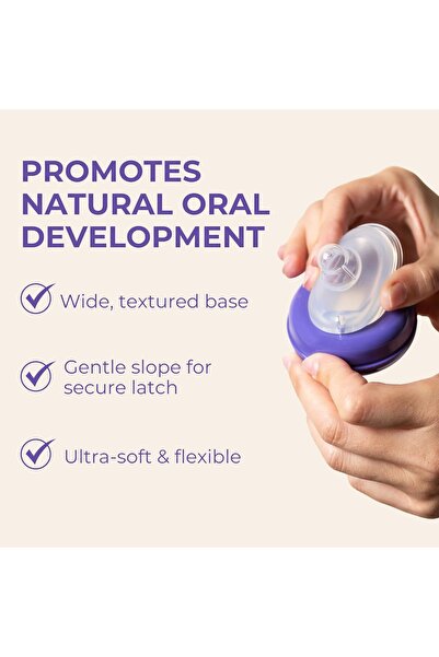 Lansinoh NaturalWave Fast Flow Bottle Nipples, Pack of 2, Transparent