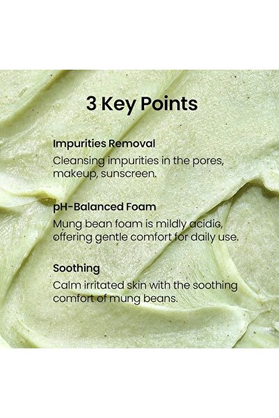 beplain Mung Bean pH 2.8 Foam Cleanser 80 ml – Unscented Mild Face Wash