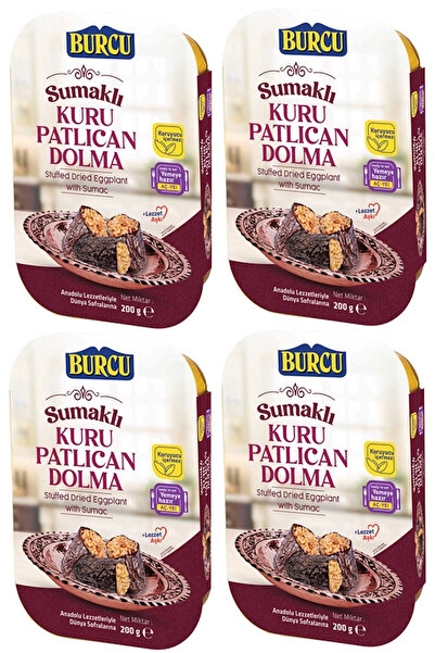 BURCU Sumaklı Kuru Patlıcan Dolması 200 gr x 4 Adet