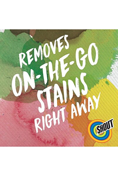 Shout Wipe & Go Wet Wipes Instant Stain Remover, 12 Wipes x 6 Cans (Total 72)