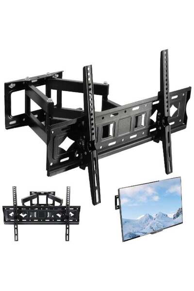 HYX حامل تلفزيون حائطي كامل الحركة مقاس 32-80 بوصة، قابل للإمالة، ذراع مزدوج،...