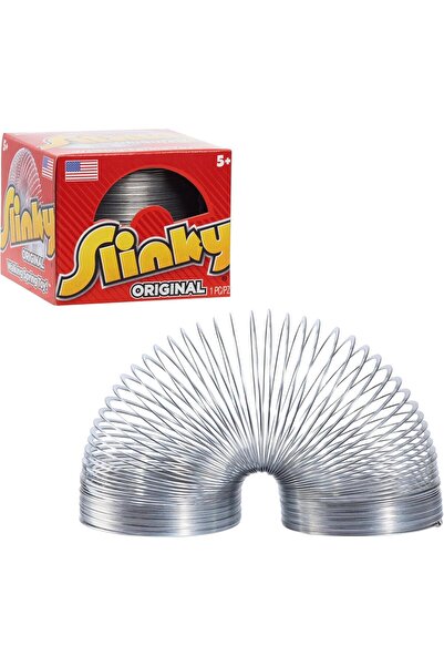 JustPlay لعبة سلينكي زنبركية معدنية أصلية - مجرد لعب - متعددة الألوان