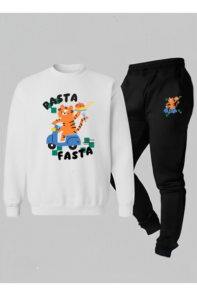 LORVEX Set pentru copii (Swea tricou - Trening) Decolteu rotund PASTA FASTA I...