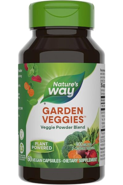 Nature's Way خضراوات الحديقة من Nature's Way، 60 كبسولة نباتية، حمض أميني