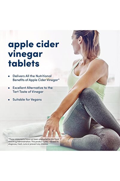 American Health Apple Cider Vinegar Tablets, 200 Count