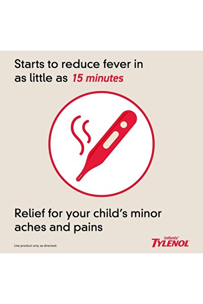Tylenol Infants' Liquid Acetaminophen, Cherry Flavor, 2 fl oz