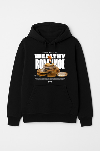 CALKARCOLLECTION سويت شيرت (هودي) للجنسين من Wealthy Romance بغطاء رأس