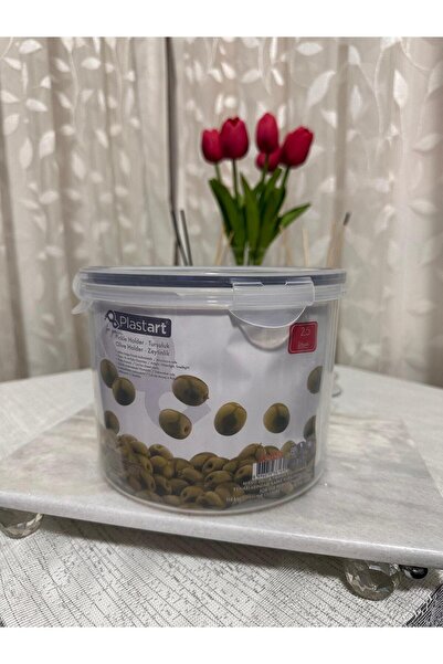 Plastard 2.5 Liter Pickle Bowl with Strainer Olive Bowl Fresh Box Storage Container