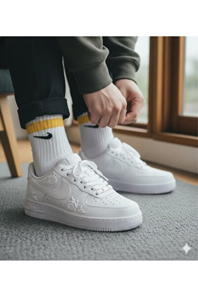 Nike Air Force 1 Low Wmns “White Roses” Women's Sneakers (Sporti̇ks) Are Tight-Fitting...