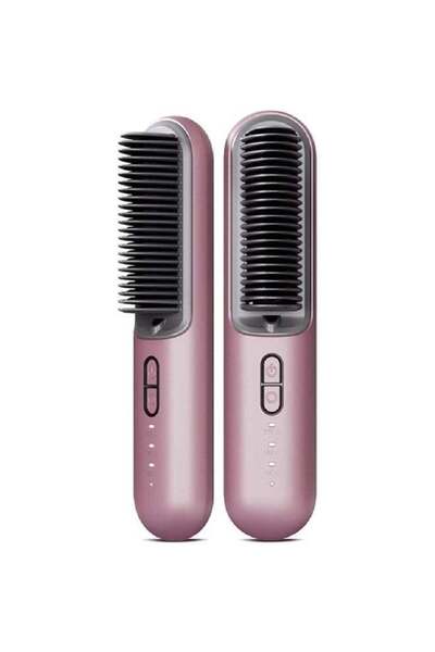 HYX Cordless Hair Straightener Brush, 2500mAh Mini Hot Straightener Comb