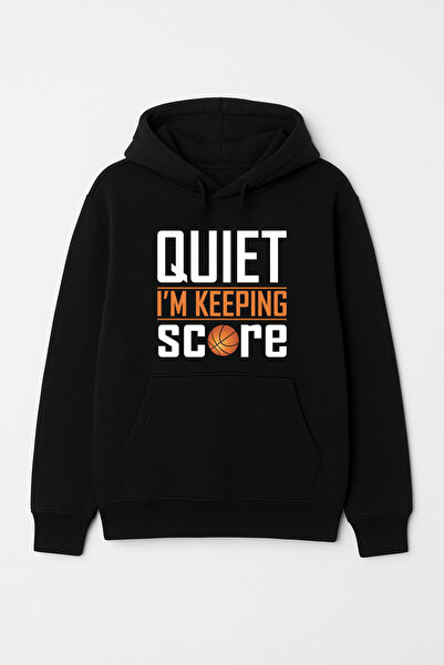 CALKARCOLLECTION سويت شيرت (هودي) هادئ أنا أقوم بتسجيل النقاط للجنسين بغطاء رأس