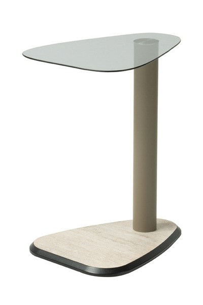 Liya Mono Yan Sehpa Koltuk Yanı Sehpa Yatak Yanı Sehpa Koltuk Servis Sehpası Metal Cam Yan Sehpa C Sehpa