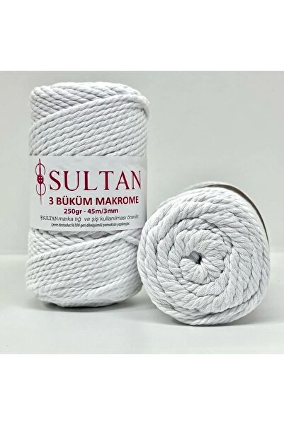 Sultan 3 Büküm Makrome -002 Optik ( 2'li Paket )