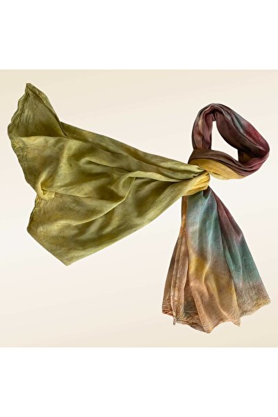 LEİLA Created by Cdesign El Yapımı Batik Desen %100 Pamuk Şal – Tek Üretim, E...