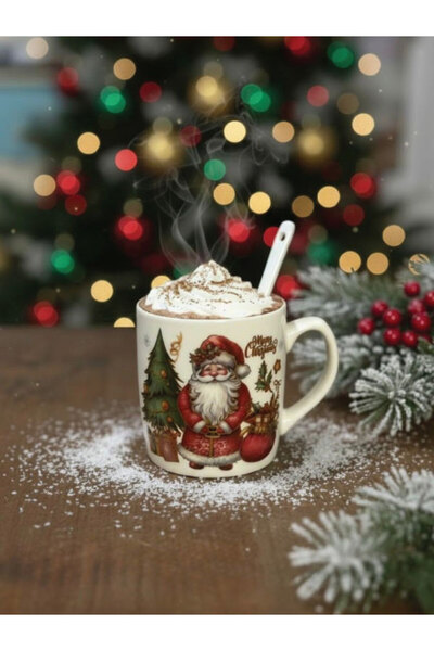 toganstore Yılbaşı Temalı Noel Baba & Hediyeleri Kupa 3'lü Hediyelik Set