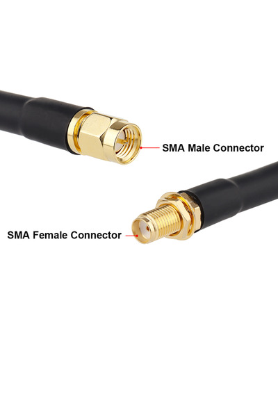ELPISMEDIA 10m Low-loss extension cable for GSM/3G/4G/5G antennas SMA_female - SMA_male connectors