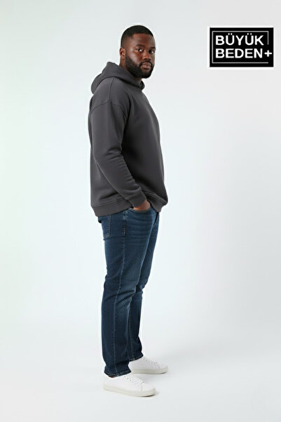 Superlife Чоловічий великий розмір тонкий світшот з капюшоном SPR24BSW57