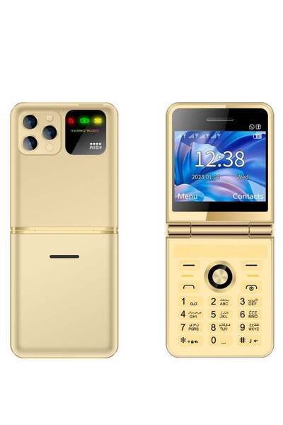 Hope Unlocked Foldable Cellphone with GSM 2.4" Screen Bluetooth Magic Voice LED Flashlight 4 SIM wow