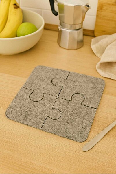 hebmeyy Felt Coasters, Mug, Cup Coasters Set of 4, Puzzle Coasters