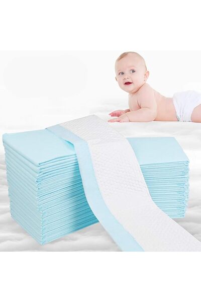 Generic Disposable Infant Travel Changing Pads, 50 Pack (18x24 in), Leak-Resistant, Heavy Absorbency, Blue