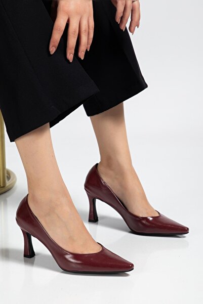 ALTIN TOPUK Burgundy Women's Heeled Shoes Stiletto