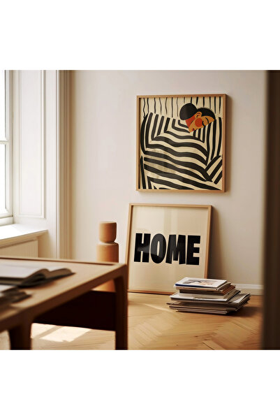 ARTHOUSECOLLECTIVE Striped Embrace – Abstract Art Collection – Square Poster - Unframed Poster in Painting Sizes