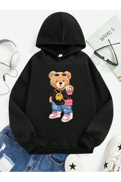 SVART WEAR Παιδικό φούτερ με κουκούλα και τσέπη καγκουρό από 100% βαμβάκι με ...