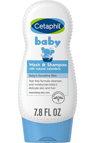 Cetaphil Baby 2-in-1 Shampoo & Body Wash with Organic Calendula, 7.8 Fl Oz