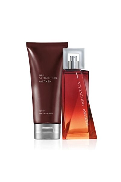 AVON Attraction Awaken Set for Him, - Eau de Toilette 75 ml and Shower Gel 200 ml